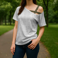 Nigeria Osun-Osogbo Festival Cross Shoulder Shirt White Lily Lei With Yoruba Pattern - Wonder Print Shop