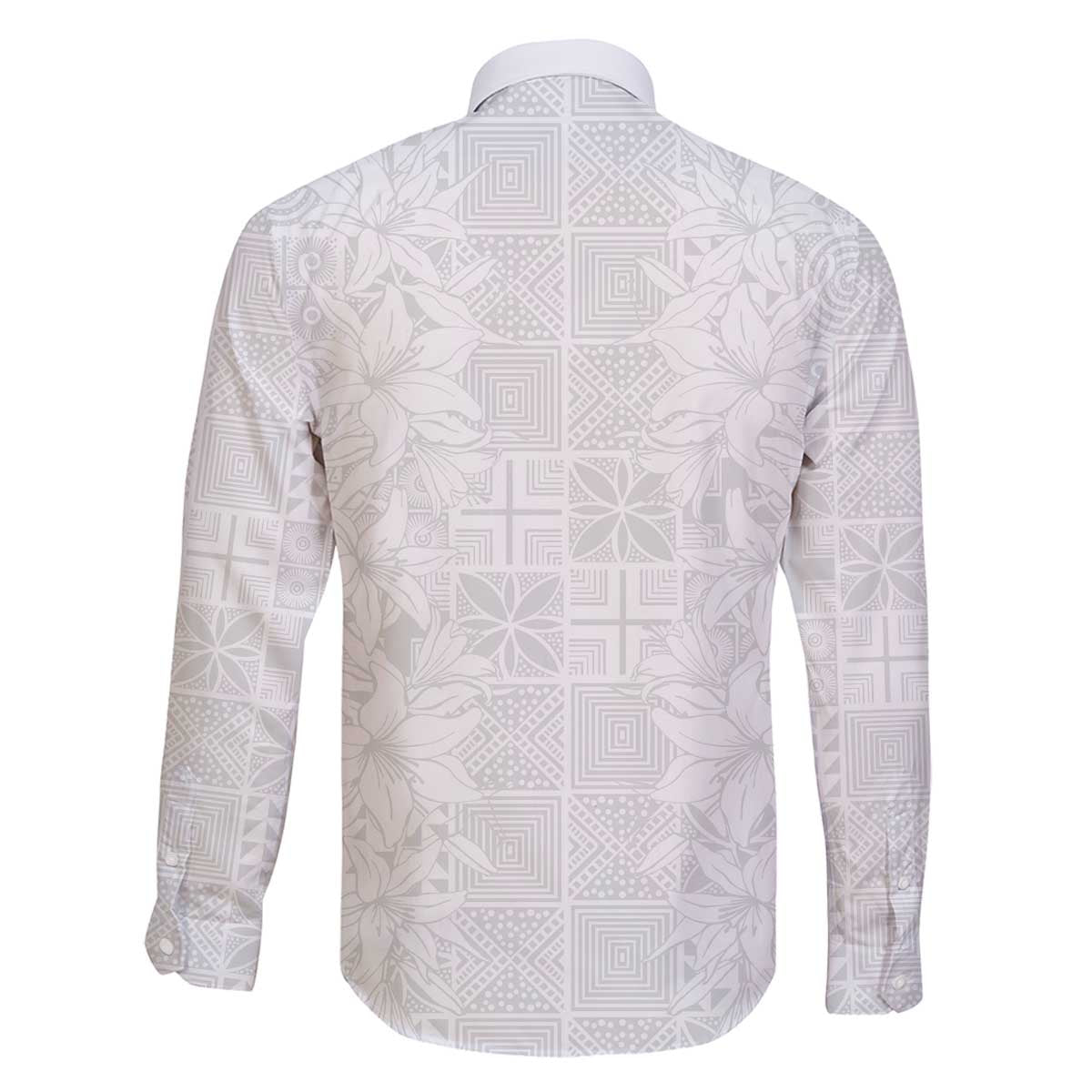 Nigeria Osun-Osogbo Festival Family Matching Off The Shoulder Long Sleeve Dress and Hawaiian Shirt White Lily Lei With Yoruba Pattern - Wonder Print Shop