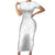 Nigeria Osun-Osogbo Festival Family Matching Short Sleeve Bodycon Dress and Hawaiian Shirt White Lily Lei With Yoruba Pattern - Wonder Print Shop