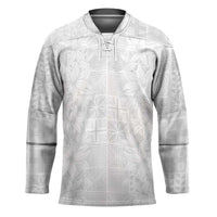 Nigeria Osun-Osogbo Festival Hockey Jersey White Lily Lei With Yoruba Pattern - Wonder Print Shop