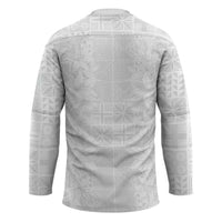 Nigeria Osun-Osogbo Festival Hockey Jersey White Lily Lei With Yoruba Pattern - Wonder Print Shop