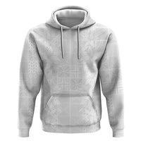 Nigeria Osun-Osogbo Festival Hoodie White Lily Lei With Yoruba Pattern - Wonder Print Shop