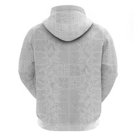 Nigeria Osun-Osogbo Festival Hoodie White Lily Lei With Yoruba Pattern - Wonder Print Shop