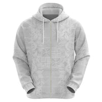 Nigeria Osun-Osogbo Festival Hoodie White Lily Lei With Yoruba Pattern - Wonder Print Shop