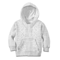 Nigeria Osun-Osogbo Festival Kid Hoodie White Lily Lei With Yoruba Pattern - Wonder Print Shop