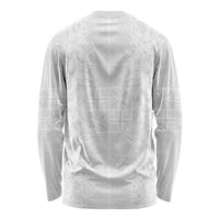 Nigeria Osun-Osogbo Festival Long Sleeve Shirt White Lily Lei With Yoruba Pattern - Wonder Print Shop