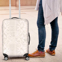 Nigeria Osun-Osogbo Festival Luggage Cover White Lily Lei With Yoruba Pattern - Wonder Print Shop