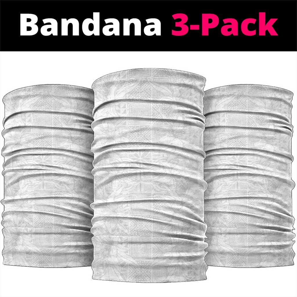 Nigeria Osun-Osogbo Festival Neck Gaiter White Lily Lei With Yoruba Pattern - Wonder Print Shop