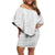 Nigeria Osun-Osogbo Festival Off Shoulder Short Dress White Lily Lei With Yoruba Pattern - Wonder Print Shop
