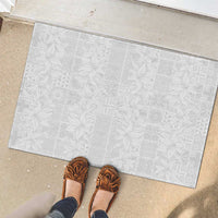 Nigeria Osun-Osogbo Festival Rubber Doormat White Lily Lei With Yoruba Pattern - Wonder Print Shop