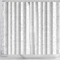 Nigeria Osun-Osogbo Festival Shower Curtain White Lily Lei With Yoruba Pattern - Wonder Print Shop