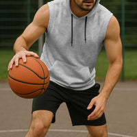 Nigeria Osun-Osogbo Festival Sleeveless Hoodie White Lily Lei With Yoruba Pattern - Wonder Print Shop