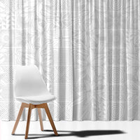 Nigeria Osun-Osogbo Festival Window Curtain White Lily Lei With Yoruba Pattern - Wonder Print Shop