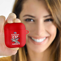 Tuskegee Red Tails Airmen AirPods Case P-51 Mustang 332nd Fighter Group - Red - Wonder Print Shop
