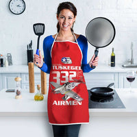 Tuskegee Red Tails Airmen Apron P-51 Mustang 332nd Fighter Group - Red - Wonder Print Shop