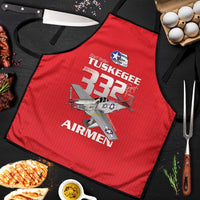 Tuskegee Red Tails Airmen Apron P-51 Mustang 332nd Fighter Group - Red - Wonder Print Shop