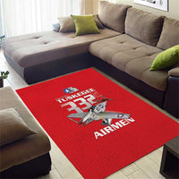 Tuskegee Red Tails Airmen Area Rug P-51 Mustang 332nd Fighter Group - Red - Wonder Print Shop