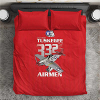 Tuskegee Red Tails Airmen Bedding Set P-51 Mustang 332nd Fighter Group - Red - Wonder Print Shop