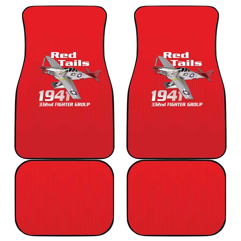 Tuskegee Red Tails Airmen Car Mats P-51 Mustang 332nd Fighter Group - Red - Wonder Print Shop