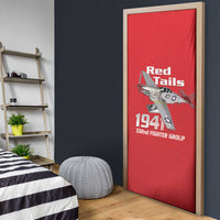 Tuskegee Red Tails Airmen Door Cover P-51 Mustang 332nd Fighter Group - Red - Wonder Print Shop