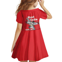 Tuskegee Red Tails Airmen Family Matching Summer Maxi Dress and Hawaiian Shirt P-51 Mustang 332nd Fighter Group - Red - Wonder Print Shop