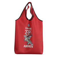 Tuskegee Red Tails Airmen Grocery Bag P-51 Mustang 332nd Fighter Group - Red - Wonder Print Shop