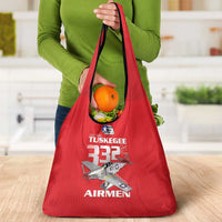 Tuskegee Red Tails Airmen Grocery Bag P-51 Mustang 332nd Fighter Group - Red - Wonder Print Shop