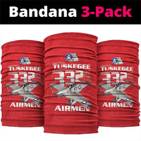 Tuskegee Red Tails Airmen Neck Gaiter P-51 Mustang 332nd Fighter Group - Red - Wonder Print Shop