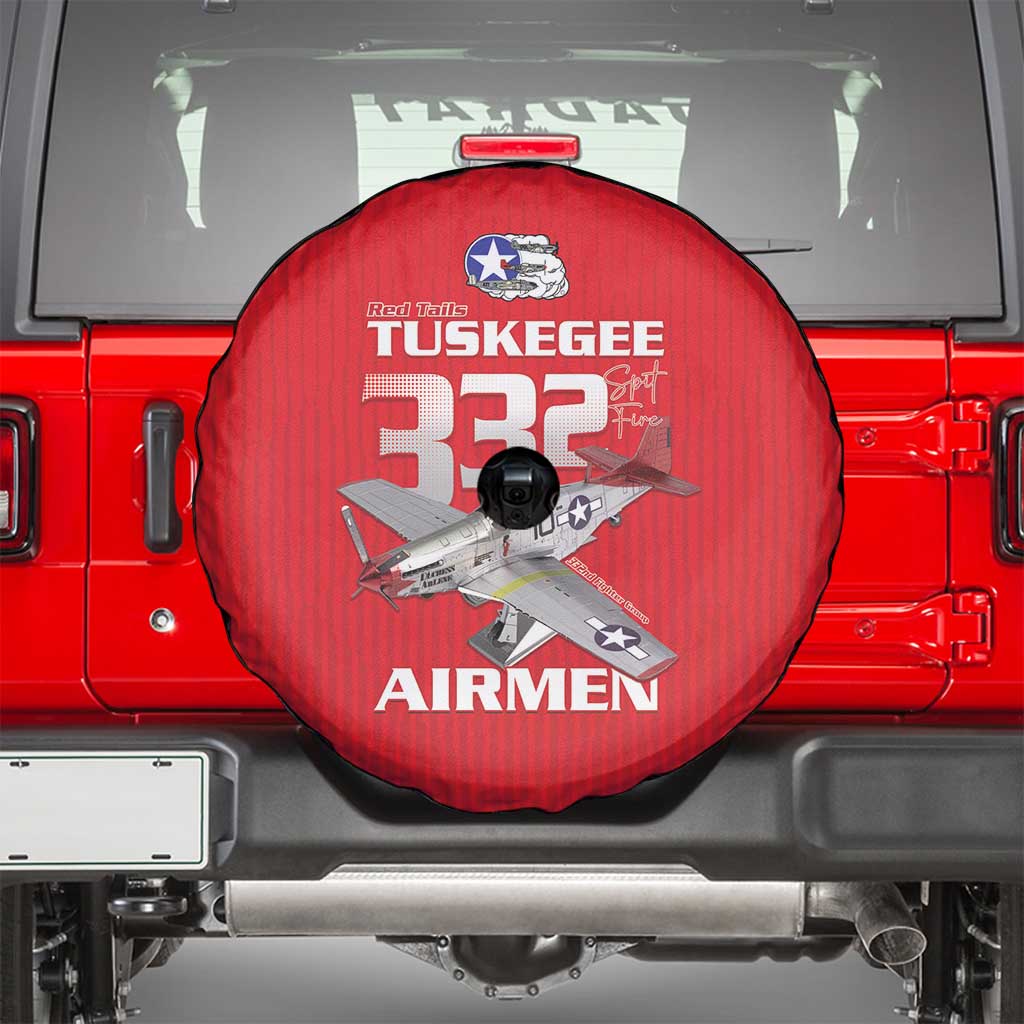 Tuskegee Red Tails Airmen Spare Tire Cover P-51 Mustang 332nd Fighter Group - Red - Wonder Print Shop