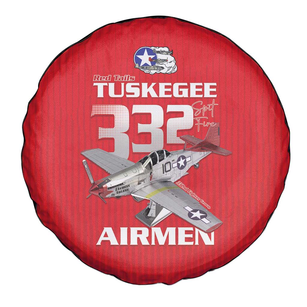 Tuskegee Red Tails Airmen Spare Tire Cover P-51 Mustang 332nd Fighter Group - Red - Wonder Print Shop