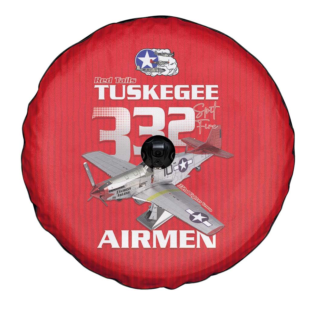 Tuskegee Red Tails Airmen Spare Tire Cover P-51 Mustang 332nd Fighter Group - Red - Wonder Print Shop