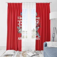 Tuskegee Red Tails Airmen Window Curtain P-51 Mustang 332nd Fighter Group - Red - Wonder Print Shop