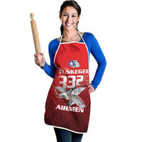 Tuskegee Red Tails Airmen Apron P-51 Mustang 332nd Fighter Group - Black Red - Wonder Print Shop