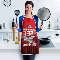 Tuskegee Red Tails Airmen Apron P-51 Mustang 332nd Fighter Group - Black Red - Wonder Print Shop