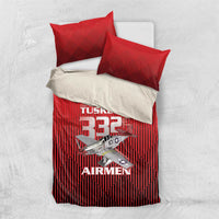 Tuskegee Red Tails Airmen Bedding Set P-51 Mustang 332nd Fighter Group - Black Red - Wonder Print Shop