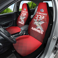 Tuskegee Red Tails Airmen Car Seat Cover P-51 Mustang 332nd Fighter Group - Black Red - Wonder Print Shop