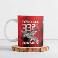 Tuskegee Red Tails Airmen Ceramic Mug P-51 Mustang 332nd Fighter Group - Black Red - Wonder Print Shop