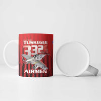 Tuskegee Red Tails Airmen Ceramic Mug P-51 Mustang 332nd Fighter Group - Black Red - Wonder Print Shop