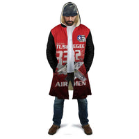 Tuskegee Red Tails Airmen Cloak P-51 Mustang 332nd Fighter Group - Black Red - Wonder Print Shop