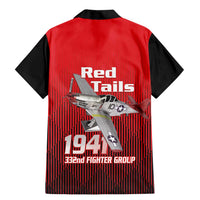 Tuskegee Red Tails Airmen Family Matching Mermaid Dress and Hawaiian Shirt P-51 Mustang 332nd Fighter Group - Black Red - Wonder Print Shop