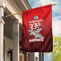 Tuskegee Red Tails Airmen Garden Flag P-51 Mustang 332nd Fighter Group - Black Red - Wonder Print Shop