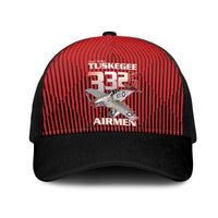 Tuskegee Red Tails Airmen Mesh Trucker Cap P-51 Mustang 332nd Fighter Group - Black Red - Wonder Print Shop