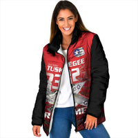 Tuskegee Red Tails Airmen Padded Jacket P-51 Mustang 332nd Fighter Group - Black Red - Wonder Print Shop