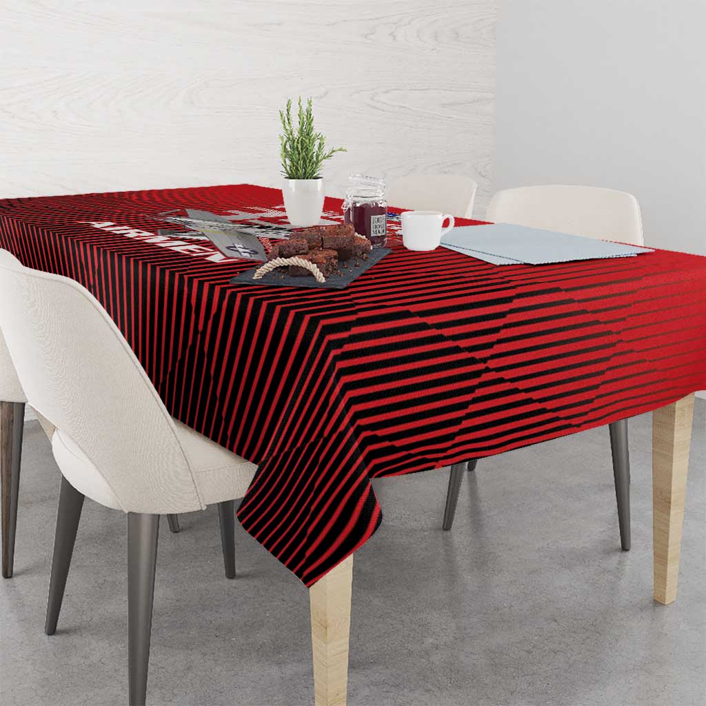 Tuskegee Red Tails Airmen Tablecloth P-51 Mustang 332nd Fighter Group - Black Red - Wonder Print Shop