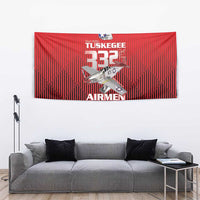 Tuskegee Red Tails Airmen Tapestry P-51 Mustang 332nd Fighter Group - Black Red - Wonder Print Shop