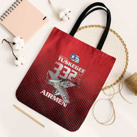 Tuskegee Red Tails Airmen Tote Bag P-51 Mustang 332nd Fighter Group - Black Red - Wonder Print Shop