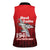 Tuskegee Red Tails Airmen Women Sleeveless Polo Shirt P-51 Mustang 332nd Fighter Group - Black Red - Wonder Print Shop