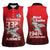 Tuskegee Red Tails Airmen Women Sleeveless Polo Shirt P-51 Mustang 332nd Fighter Group - Black Red - Wonder Print Shop