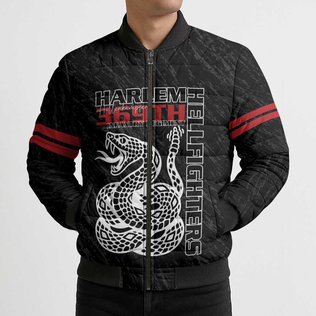 Harlem Hellfighters Bomber Puffer Jacket 369th Infantry Regiment - Wonder Print Shop