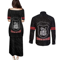 Harlem Hellfighters Couples Matching Puletasi and Long Sleeve Button Shirt 369th Infantry Regiment - Wonder Print Shop